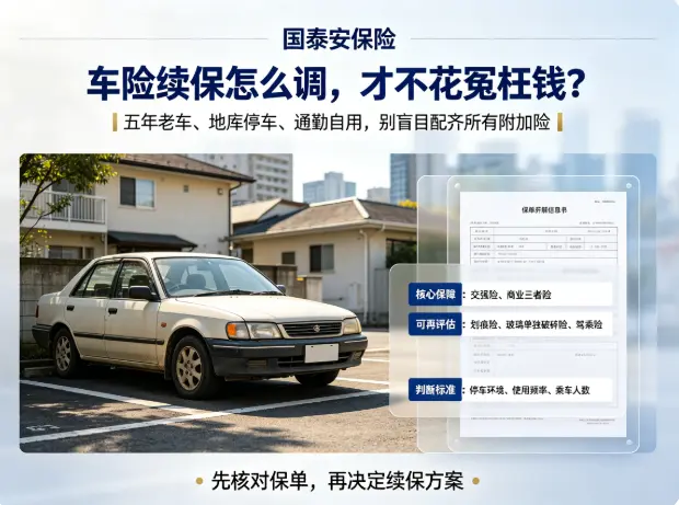 车险快到期了，续保时怎么调整方案才不花冤枉钱？