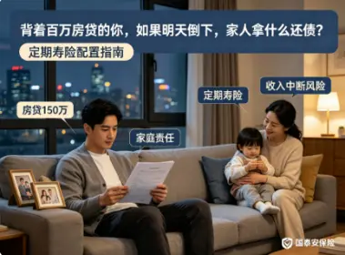 背着百万房贷的你，如果明天倒下，家人拿什么还债