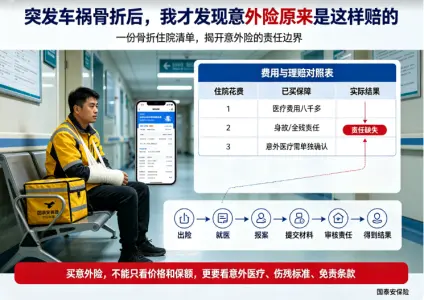 突发车祸骨折后，我才发现意外险原来是这样赔的